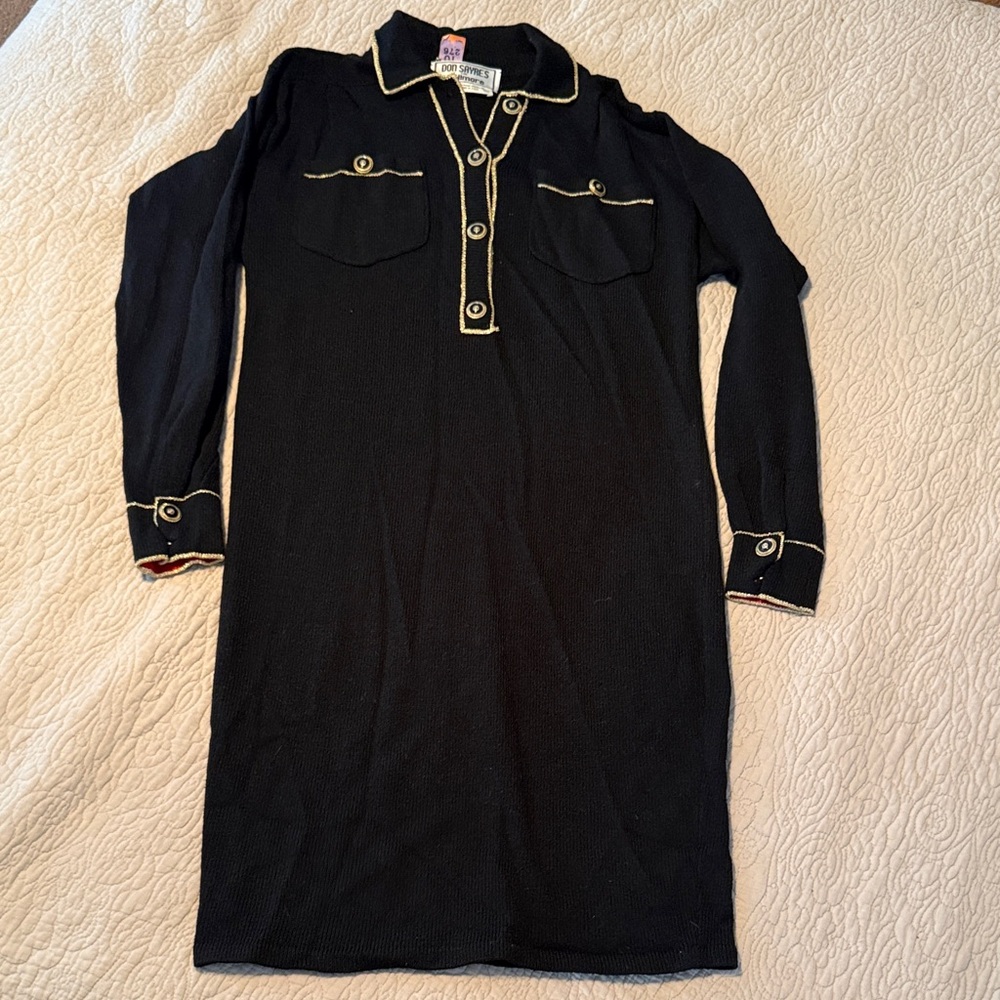 Elegant Black Long Sleeve Dress